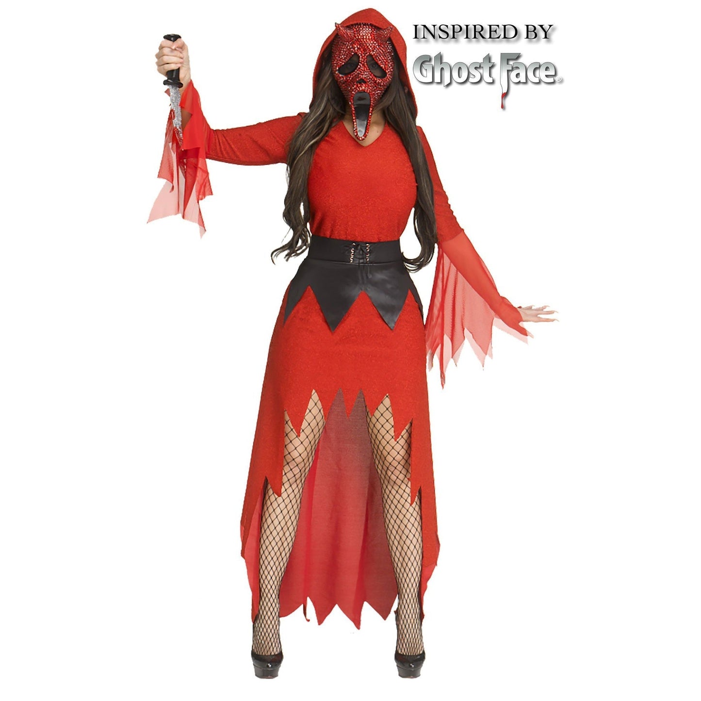 Scream Bling Devil Face Red Dress - S/M