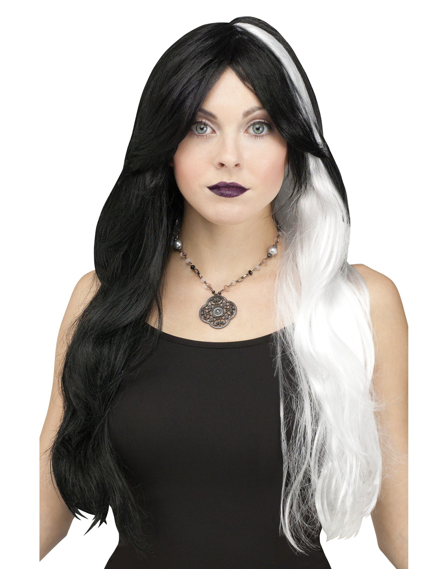 Black and White Long Wig