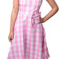 80's Pink Doll Summer Dress - L