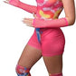 80's Pink Doll Beach Rollerblading Suit - S
