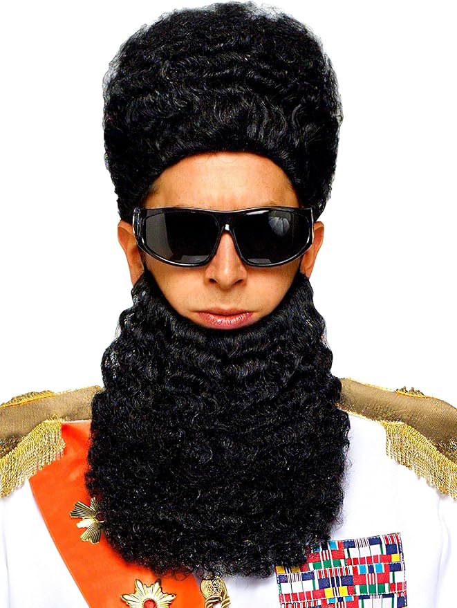 Arab Dictator Wig & Beard Set