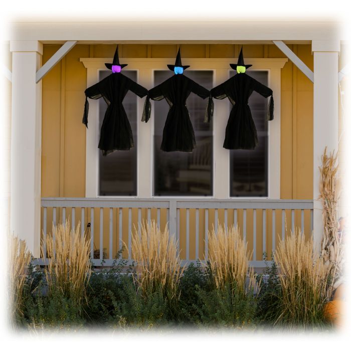 Light Up-Color Change Hanging Witch Trio