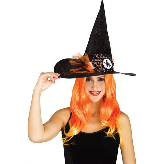 Witty Witches Hat - Orange