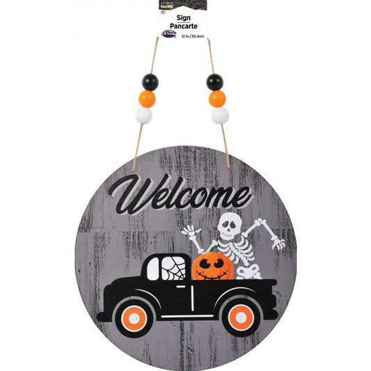 Welcome Skeleton Truck Wall Decor