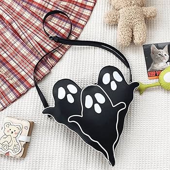 BAG PU LEATHER GHOST GOTHIC BLACK