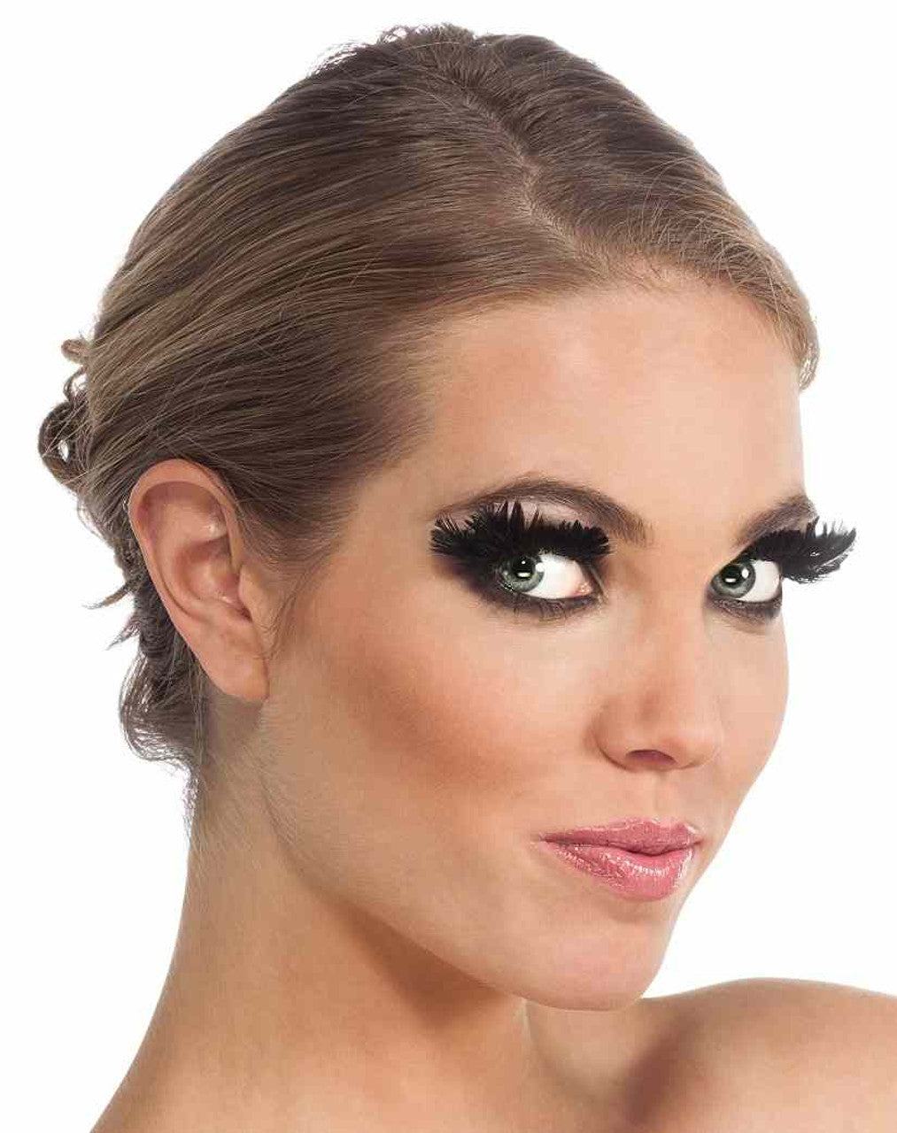 BLACK FEATHER EYELASHES