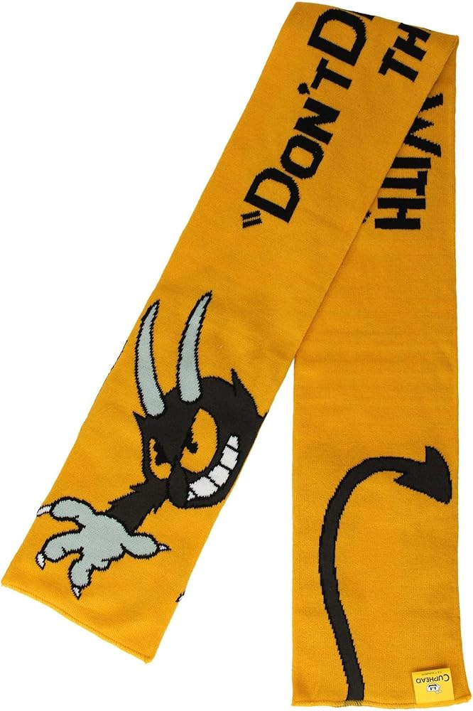 CUPHEAD DON'T DEAL WITH THE DEVIL KNIT SCARF