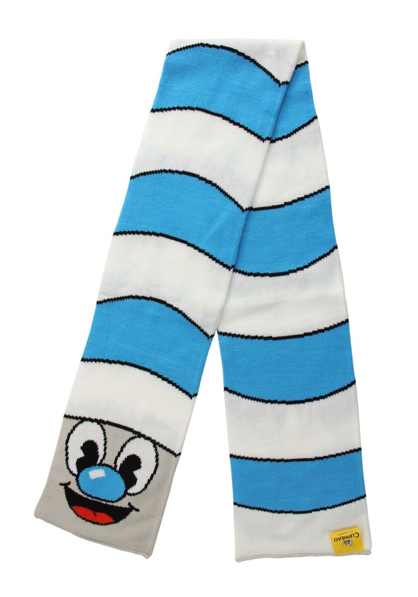 CUPHEAD MUGMAN STRIPE KNIT SCARF
