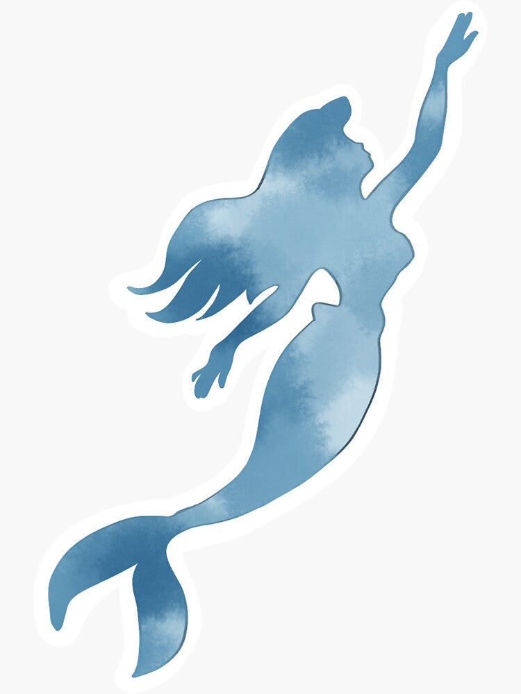 DIAMOND STICKERS AUTOCOLLANTS MERMAID BLUE