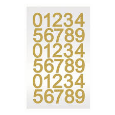 DIAMOND STICKERS NUMBERS GOLD