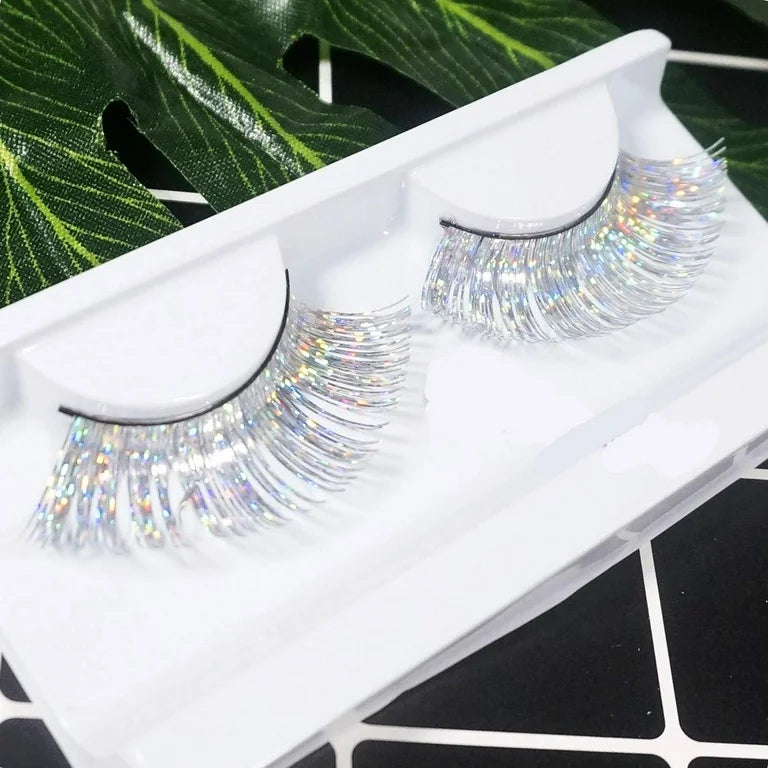 EYELASHES WHITW/SILVER