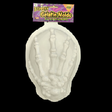 GELATIN MOLDS SKELETON HAND 3 PC