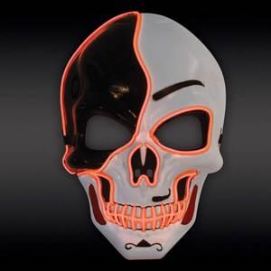 Black & White/Orange Light Up Skull
