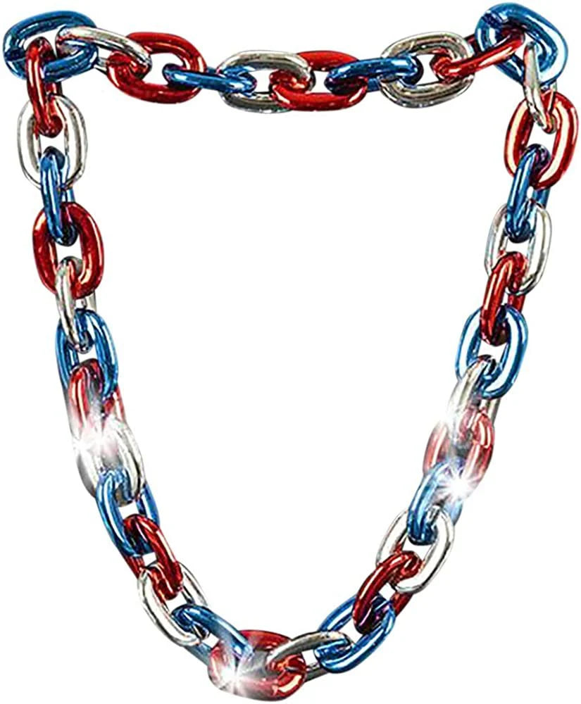 JUMBO CHAIN NECKLACE PATRIOTIC