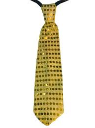 LIGHT UP SEQUIN LONG TIE GOLD