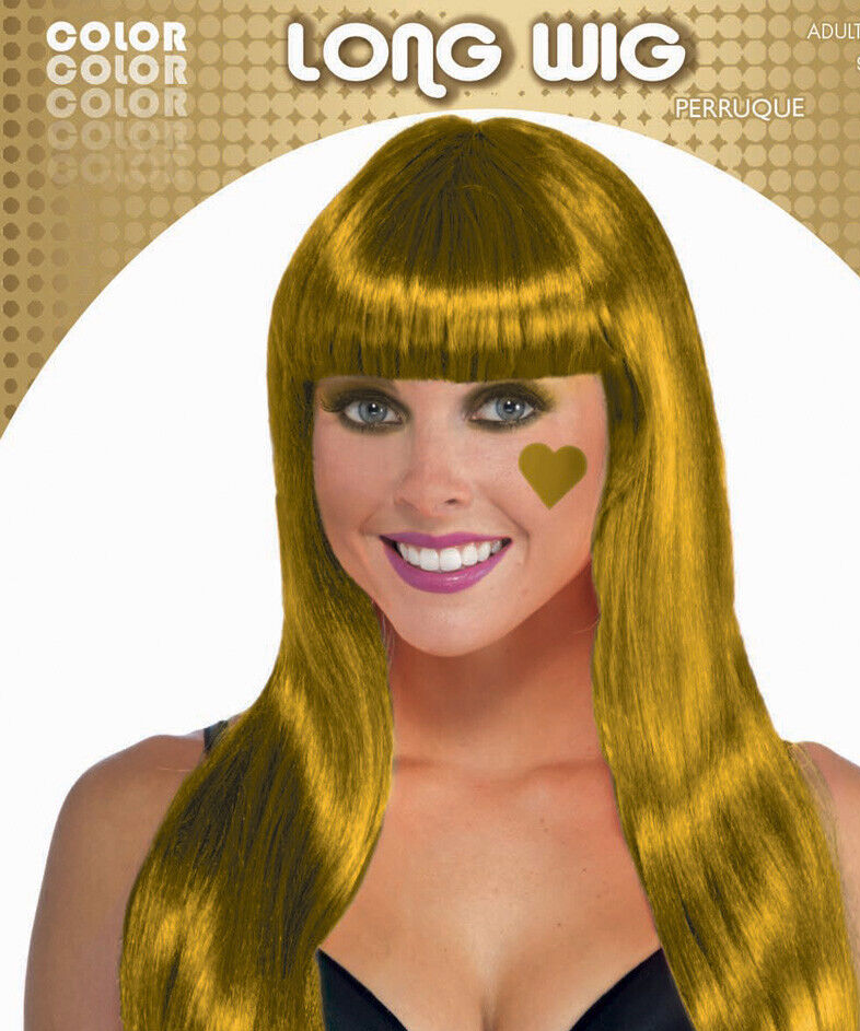 LONG GOLD TINSEL WIG