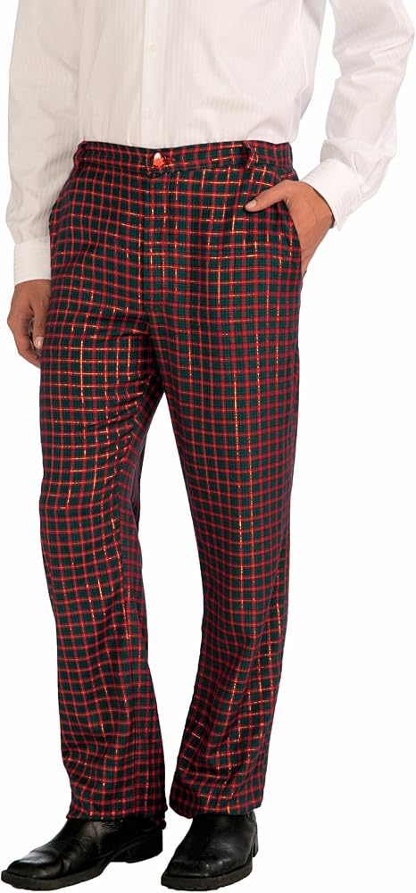 PLAID CHRISTMAS PANTS ADULT - 36