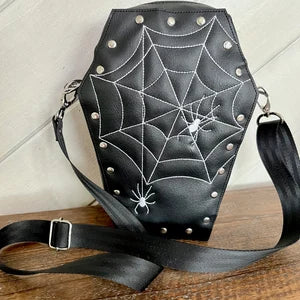 RHINESTONE WEBBED COFFIN
