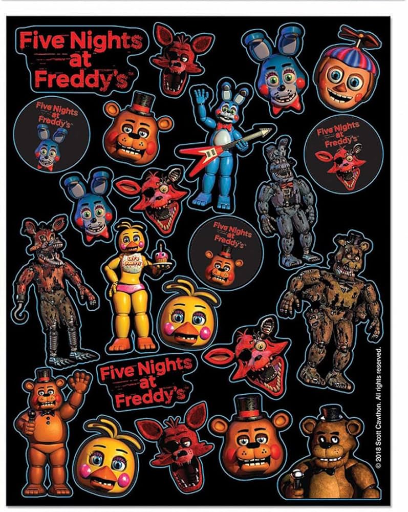 STICKERS FIVE NIGHTS AT FREDDYS 92PC