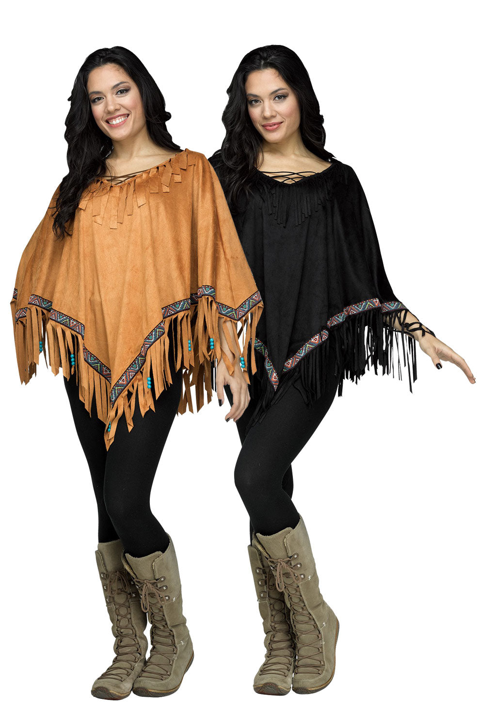 Suede-Look Poncho - OS