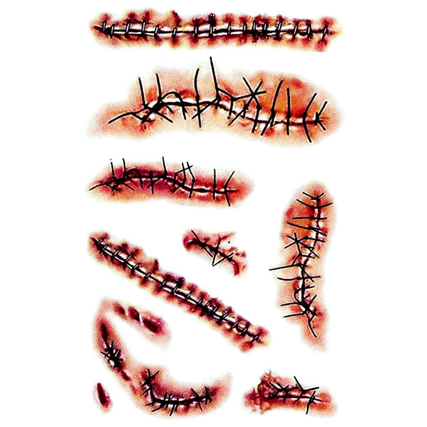 TEMPORARY STITCHES TATOO ZOMBIE