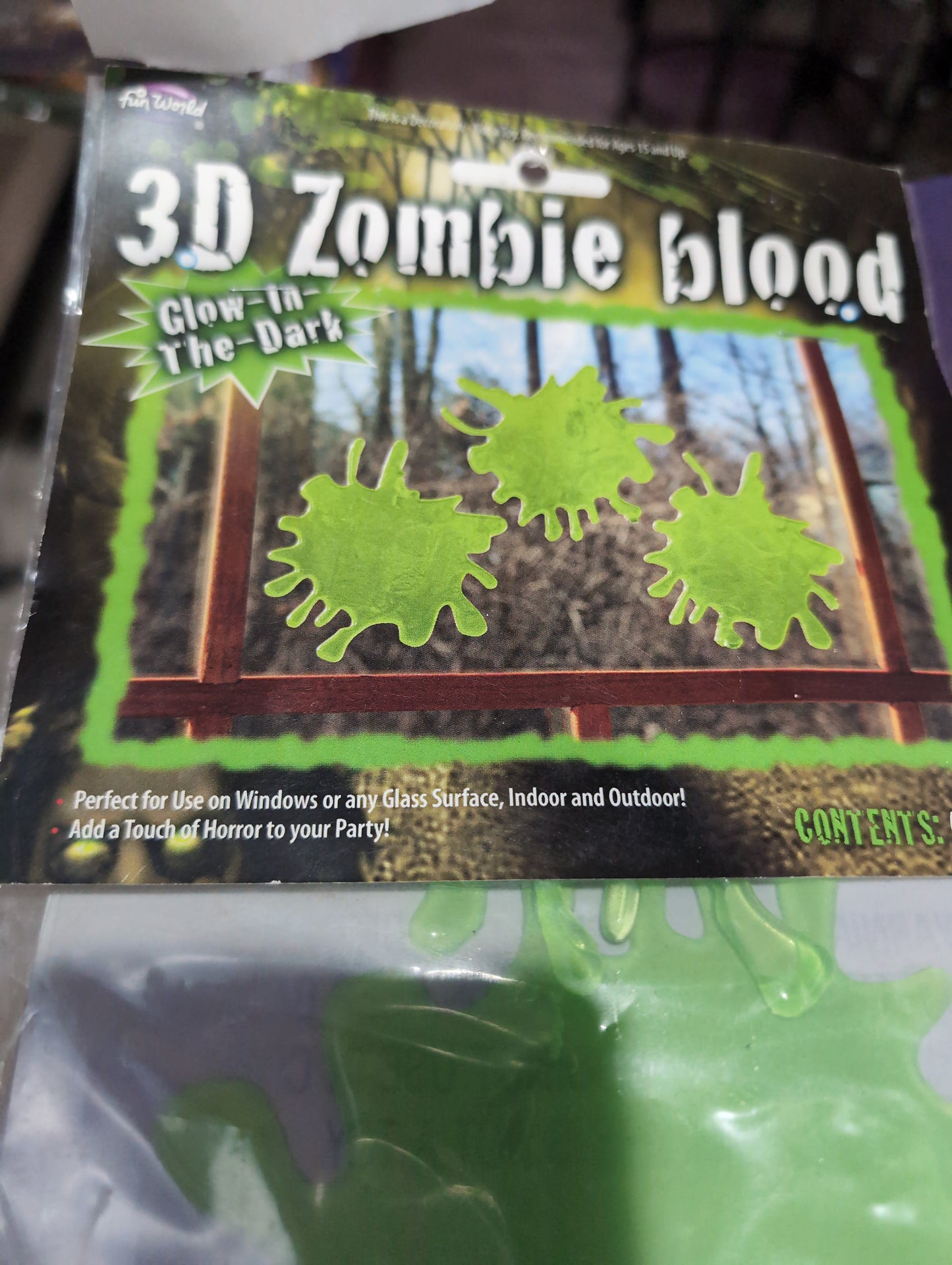 3D Zombie Blood Decor
