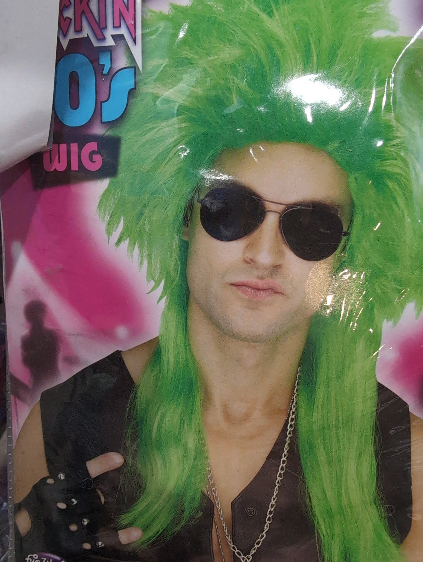 Rockin' 80's Punk Wig - Green