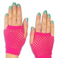 Short Fishnet Pink Gloves