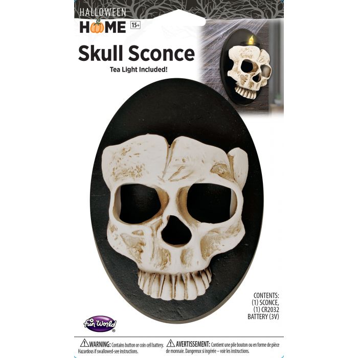 Home Light Up Skull Wall Sconce
