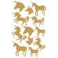 DIAMOND STICKERS AUTOCOLLANTS GOLD UNICORN