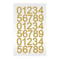 DIAMOND STICKERS NUMBERS GOLD