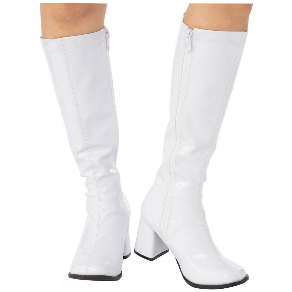 White GoGo Boots Size 8