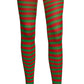 RED AND GREEN STRIPED TICHTS COLLANTS