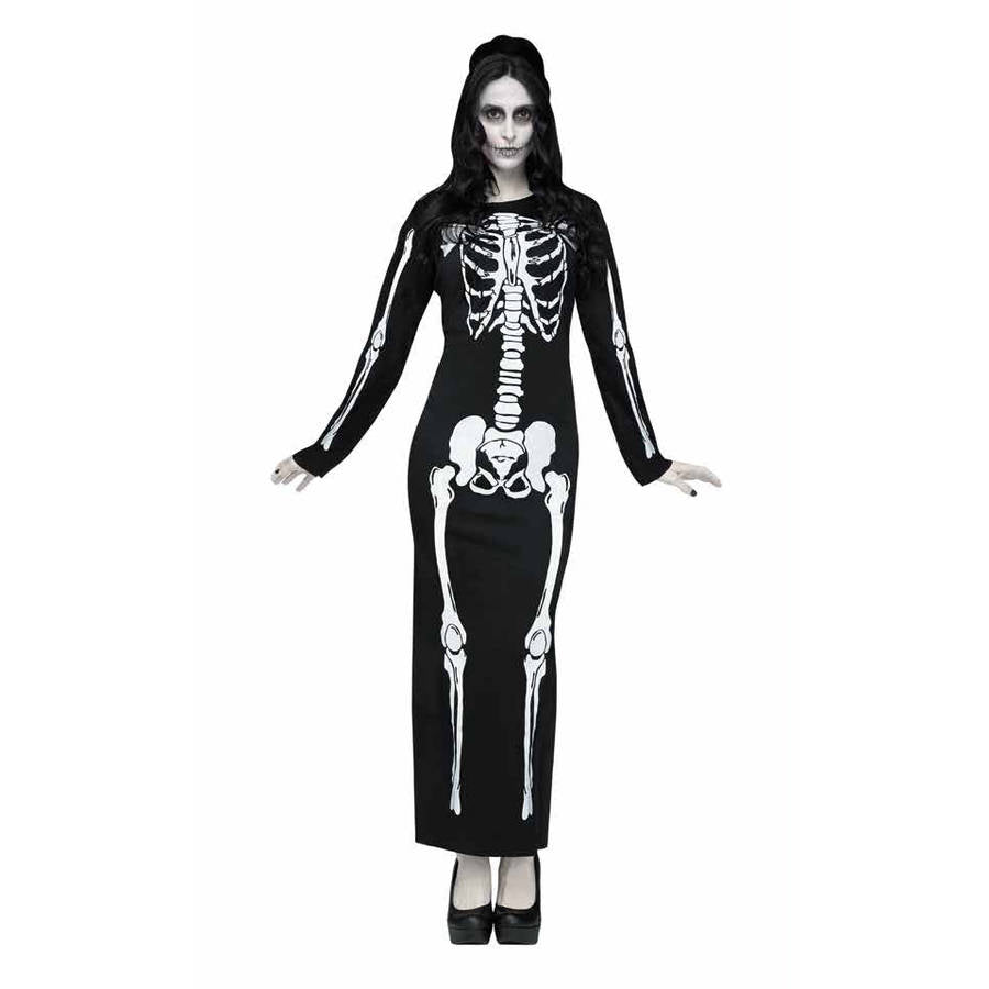Skeleton Dress Adult - M