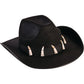 Western Black Cowboy Hat with Teeth