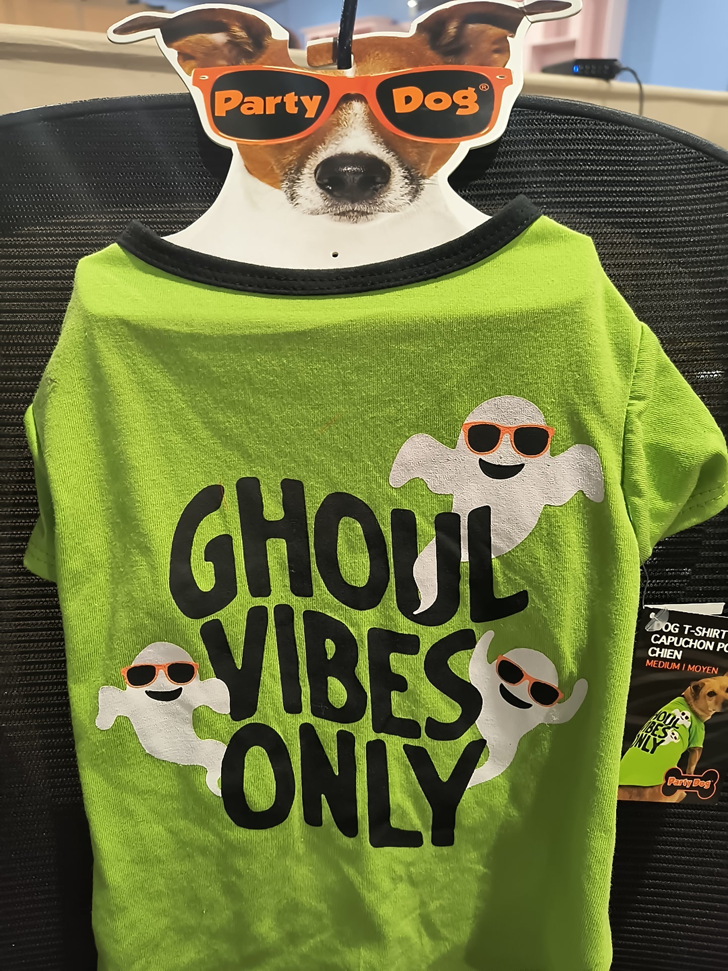 Costume Green Ghoul Vibes Only Pet - L